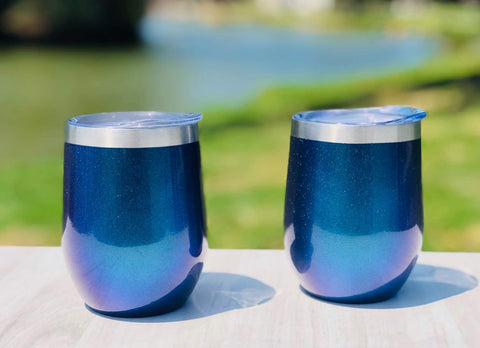 chilout life powder-coated blue sparkle finish resists fading