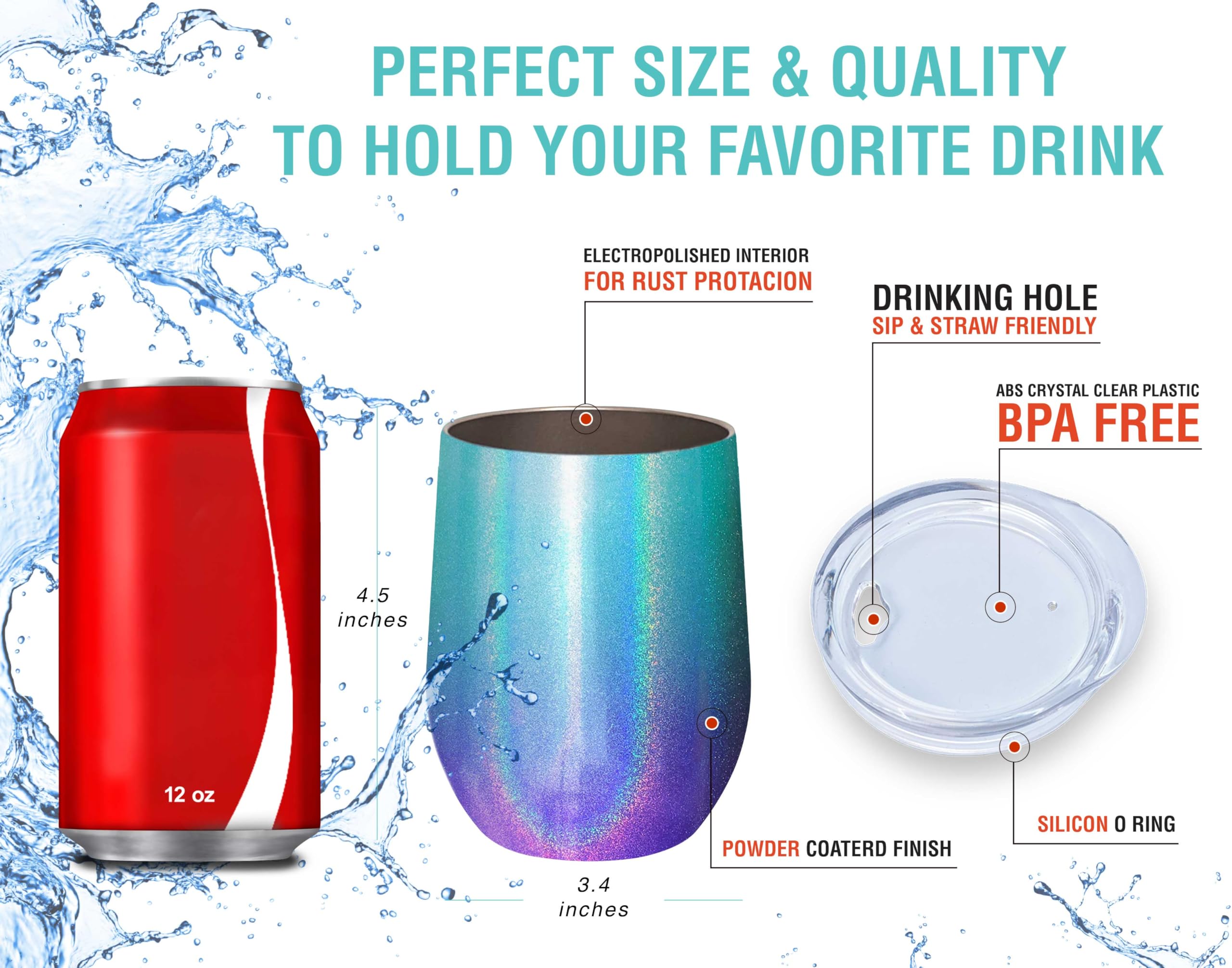 CHILLOUT LIFE BPA-free lid shown for spill-free sipping