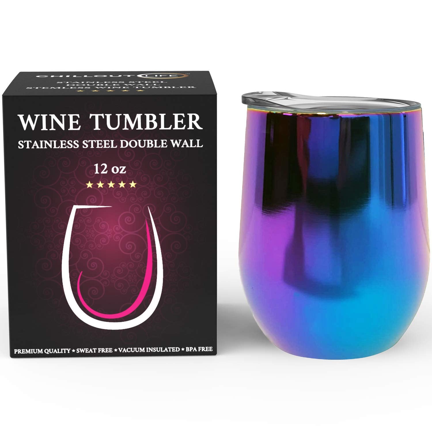 CHILLOUT LIFE stainless steel tumbler design highlights durability for outdoor use.