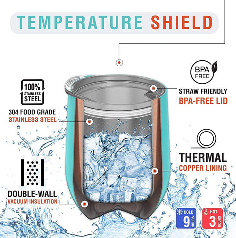 CHILLOUT LIFE BPA-free lid enables straw sipping on the move.