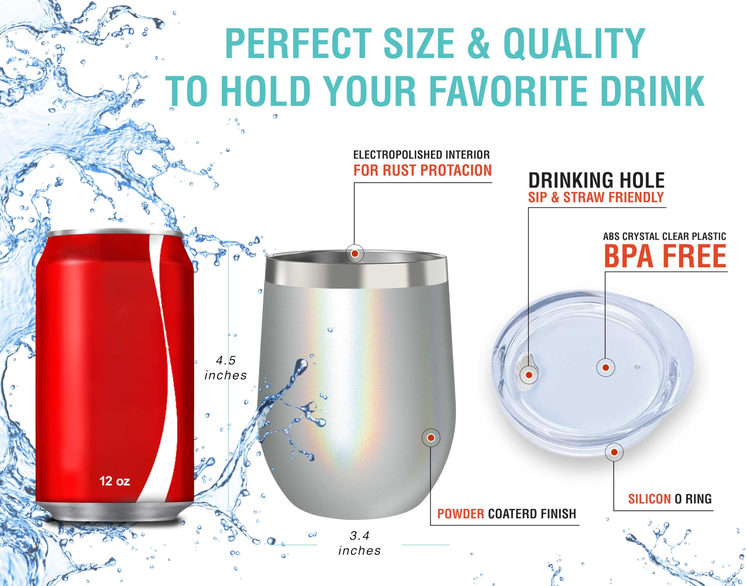 CHILLOUT LIFE holographic glitter finish tumbler, vibrant color for everyday style and function.