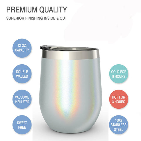CHILLOUT LIFE stainless steel tumbler, double-wall design, sweat-free exterior for comfortable use.