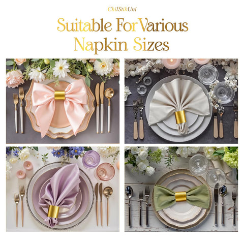ChilStikUni two-color napkin rings showcase versatile 2-in-1 styling.