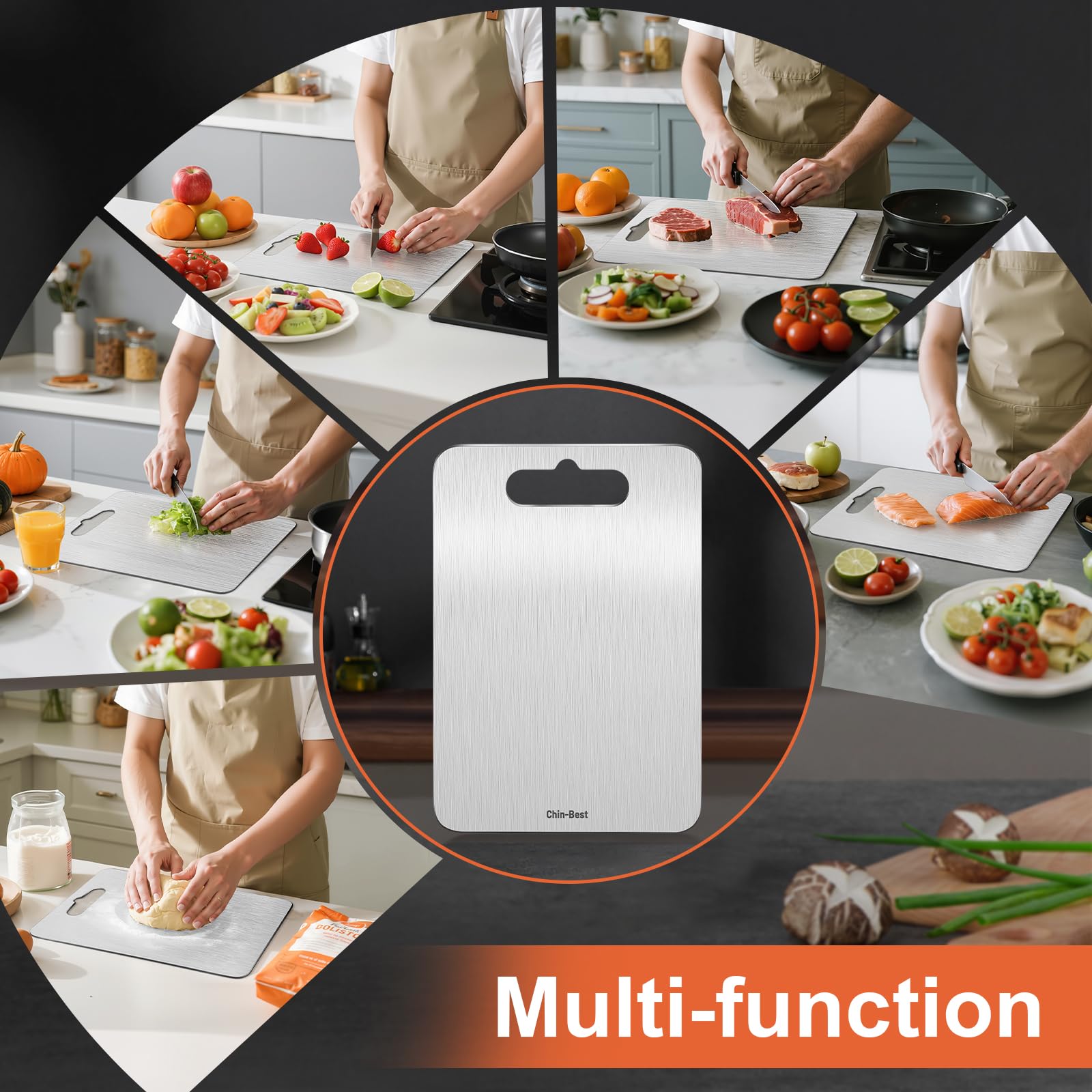 Chin-Best cutting board for outdoor use, lightweight for camping and travel.