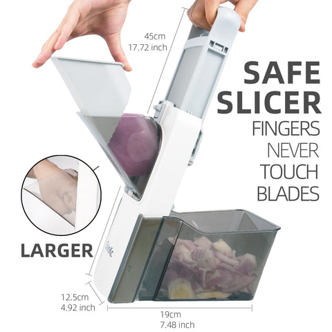 ChinKc 4-mode slicer options for julienne, strips, slice, and dice
