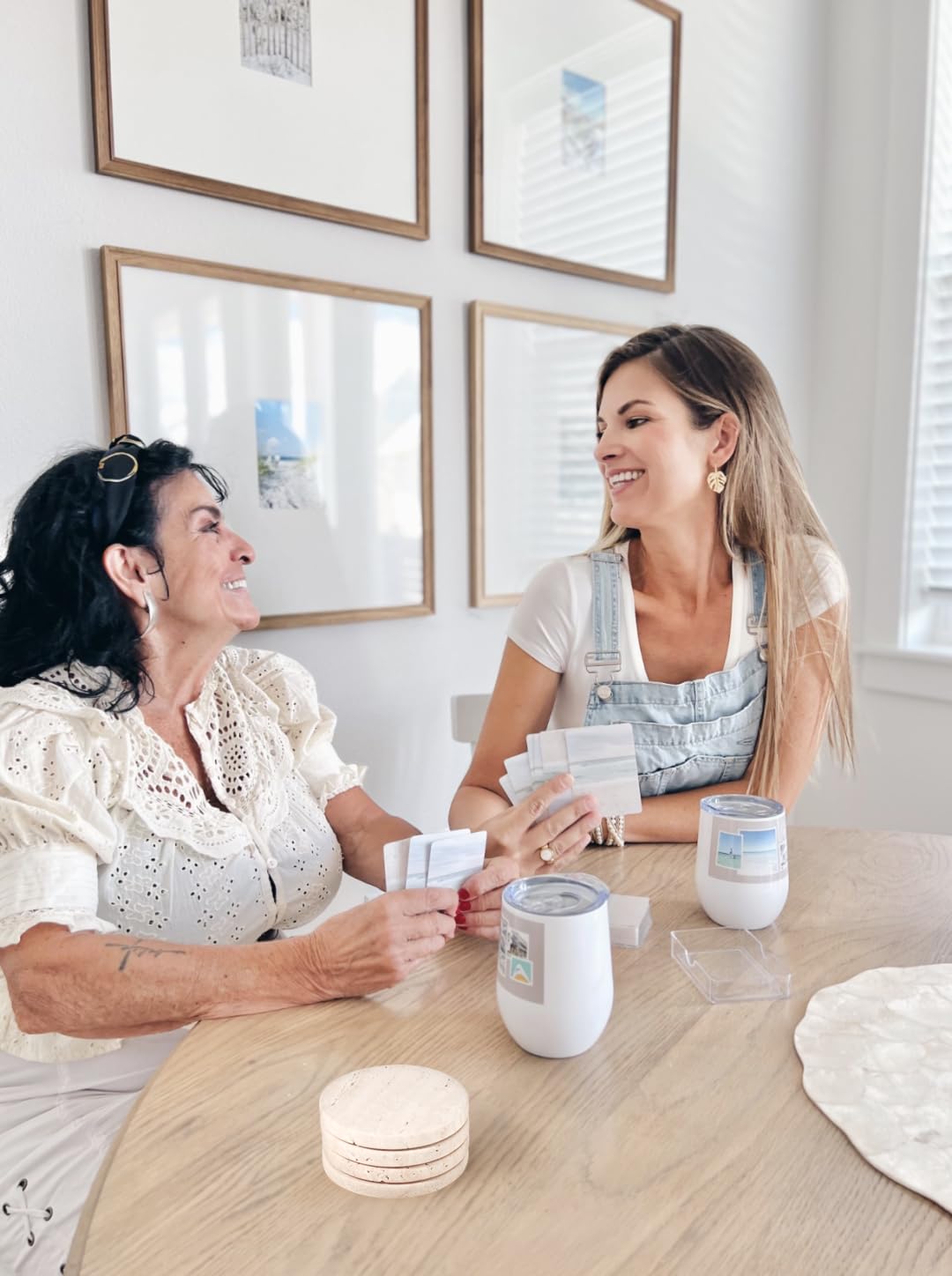 CHISELED ST DF SK White Travertine coaster absorbs moisture for tea and cocktails