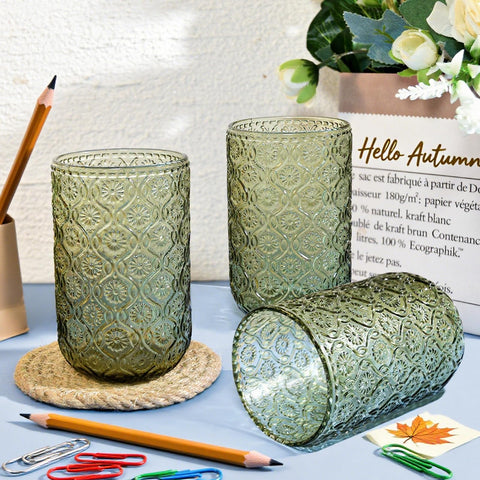 CHLJAR gift-worthy green glass set for home entertaining