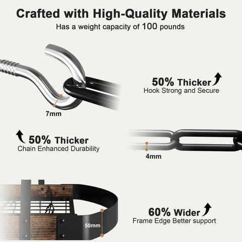 Chloraeon sturdy metal frame supports heavy-duty cookware like cast iron