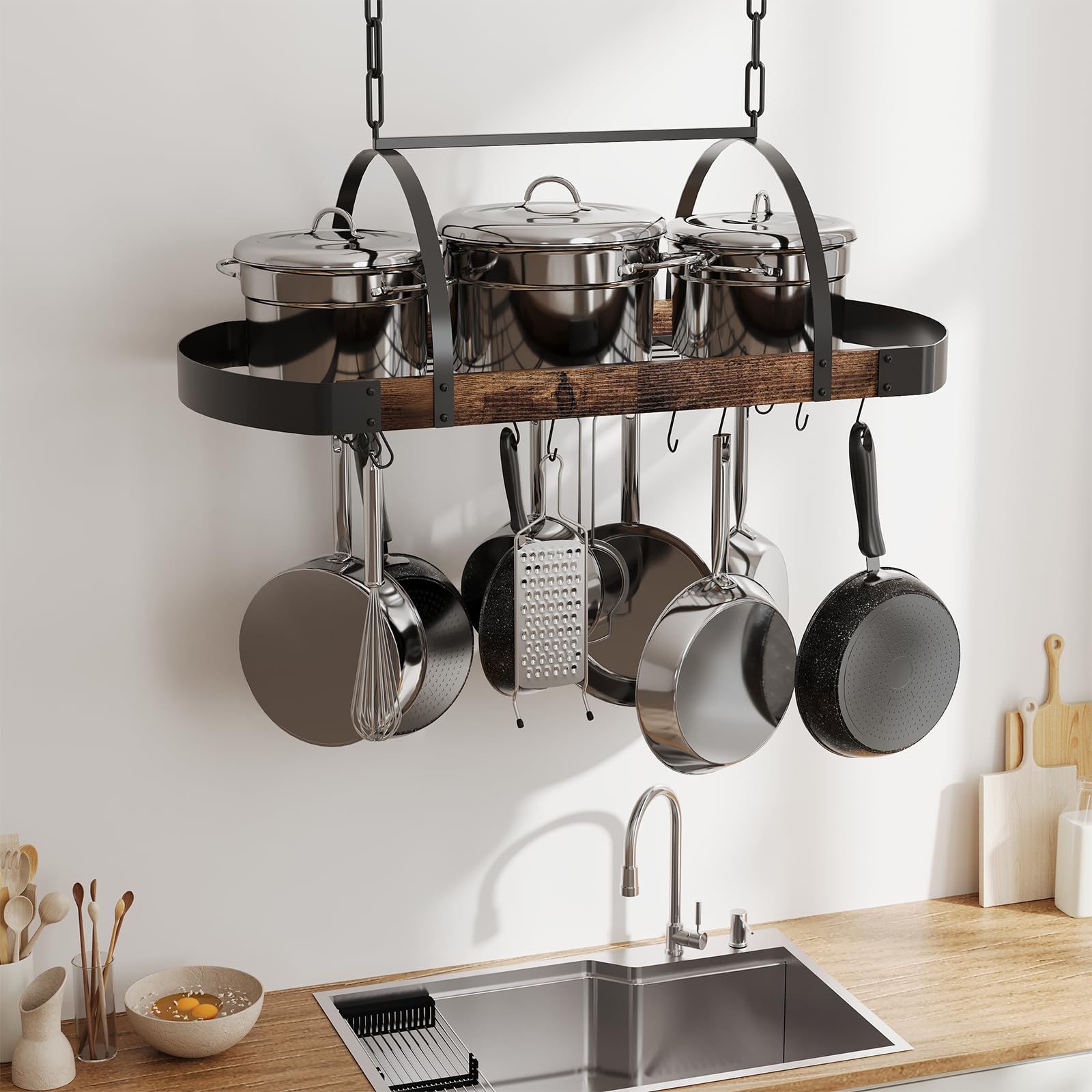 Chloraeon storage rack keeps pots and pans neatly organized