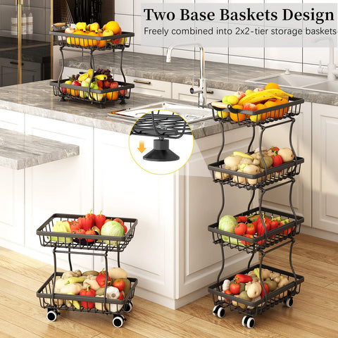 CHLORYARD wire baskets used individually on shelves for versatile storage.