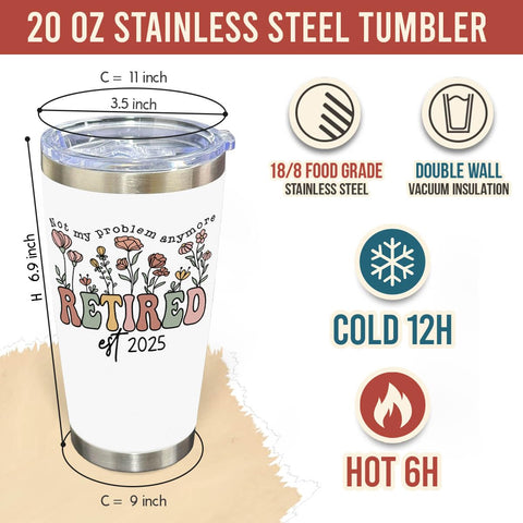 CHOANG retirement tumbler demonstrates double-wall insulation for hot or cold drinks.