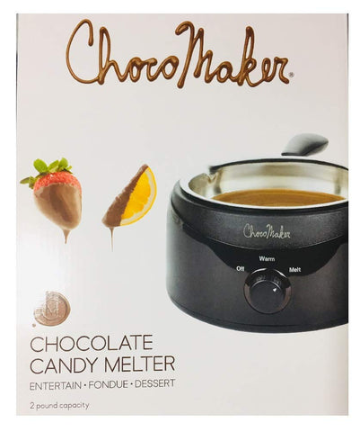 ChocoMaker Candy Melter with stainless steel bowl for easy at-home chocolate melting and decorating.