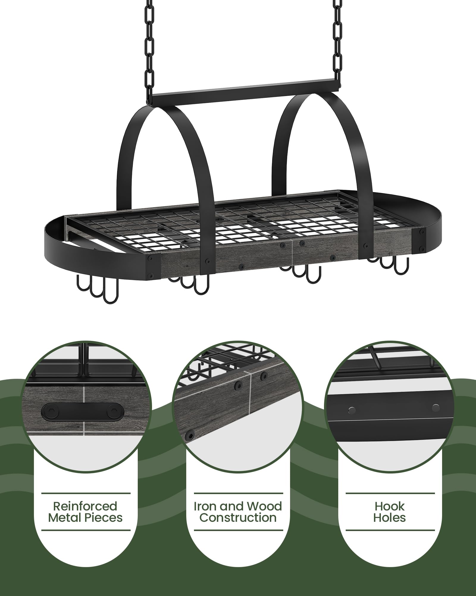CHOEZON space-saving design frees cabinet space above the stove.