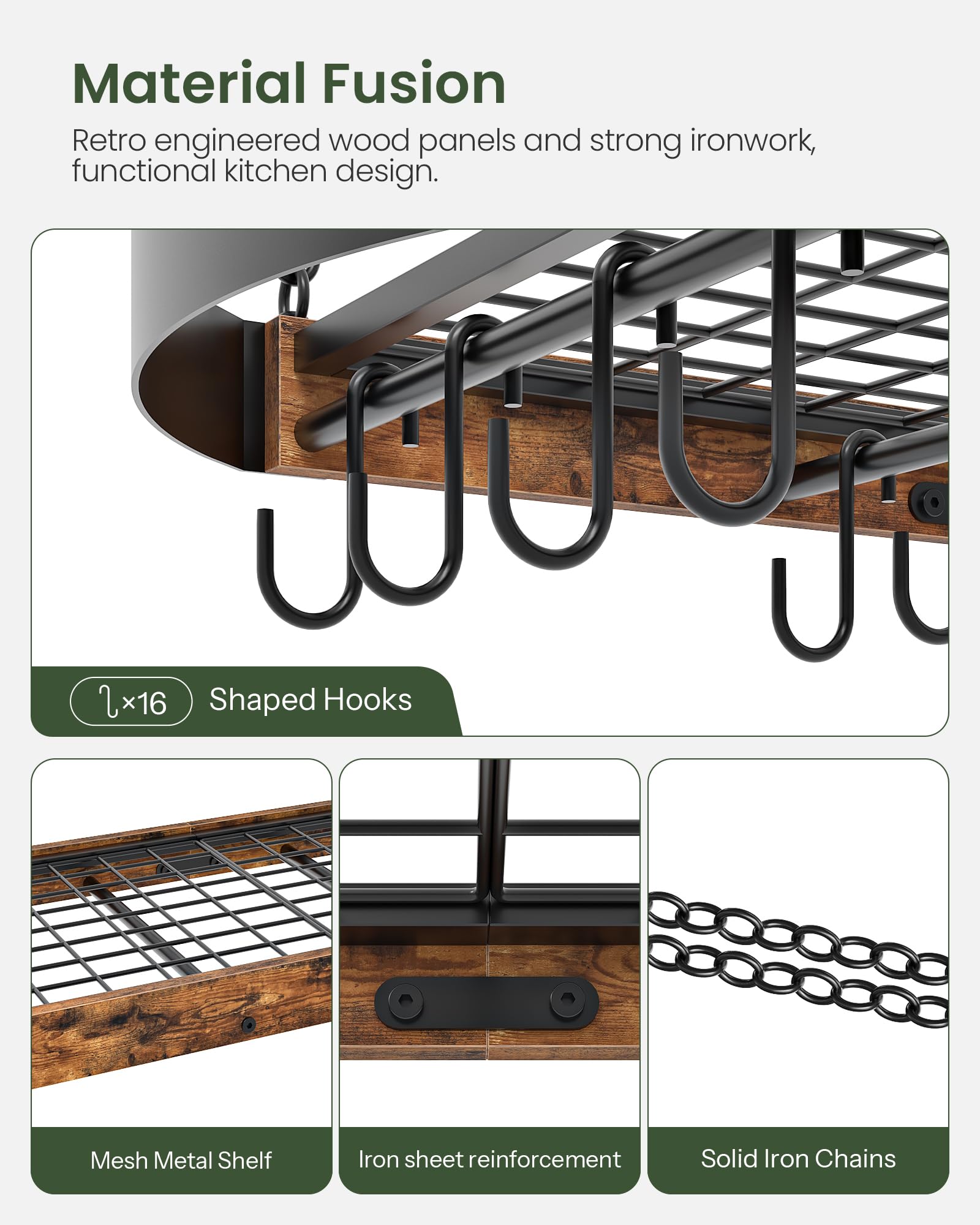 CHOEZON kitchen storage solution helps declutter countertops and maximize space.