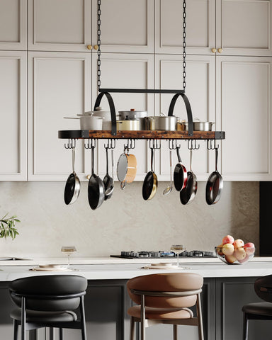 CHOEZON 24 S-hooks provide flexible hanging options for pots and pans.