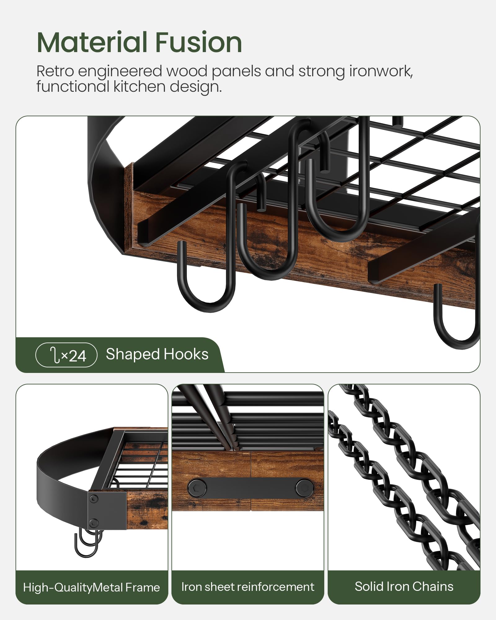 CHOEZON space-saving ceiling design frees cabinet space above the stove.