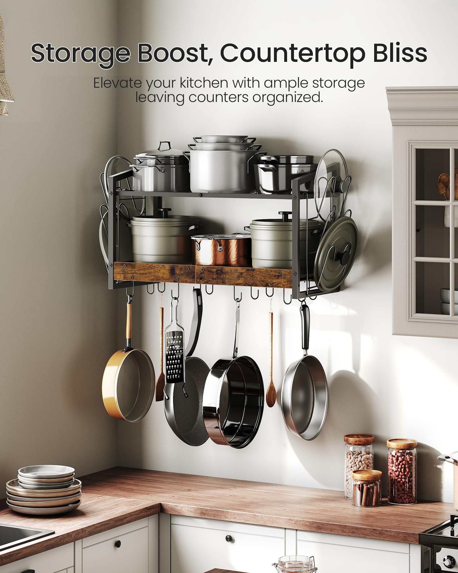 CHOEZON sturdy particleboard and metal frame support heavy pots and durable use