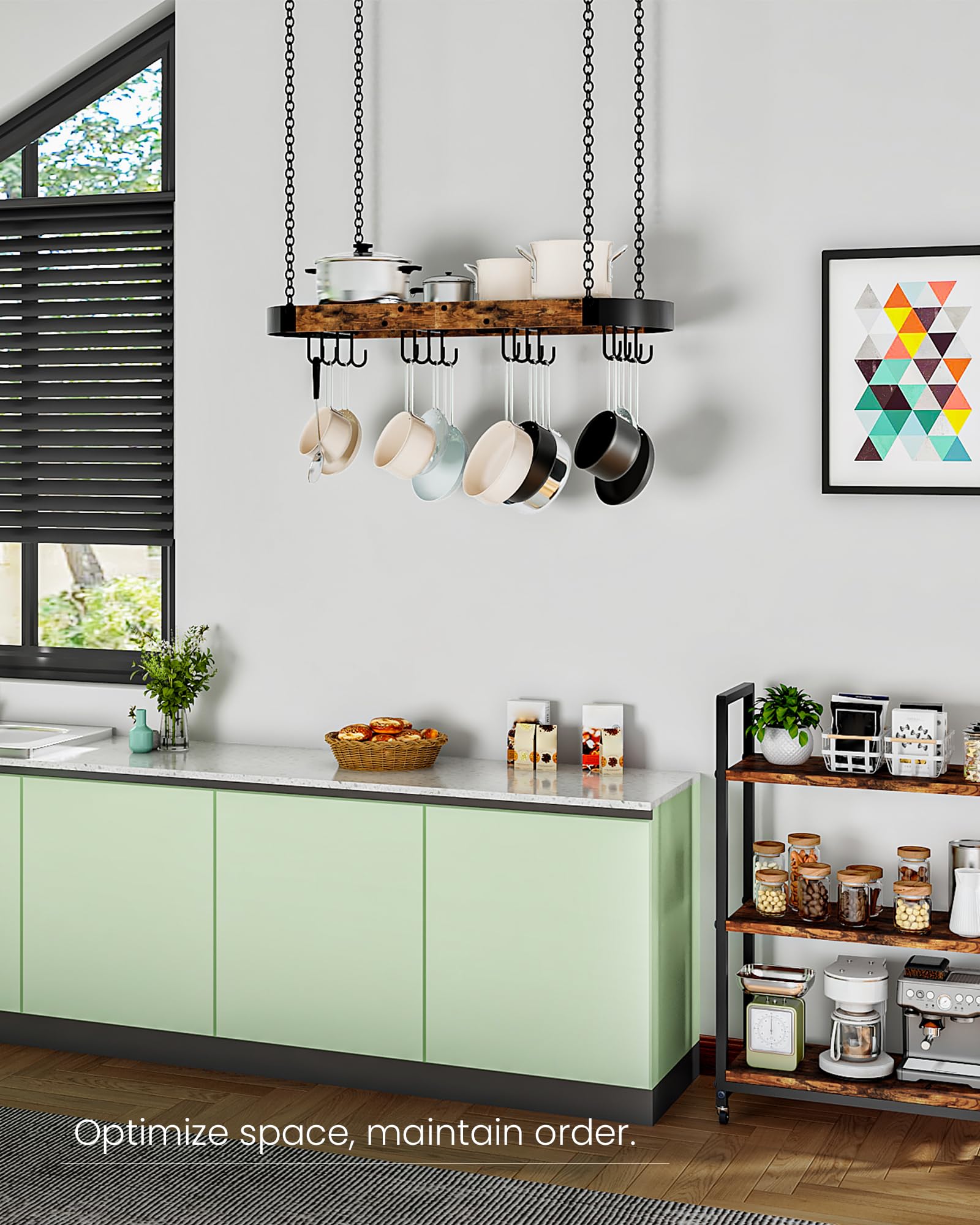 CHOEZON vintage black rustic design adds timeless charm to the kitchen.
