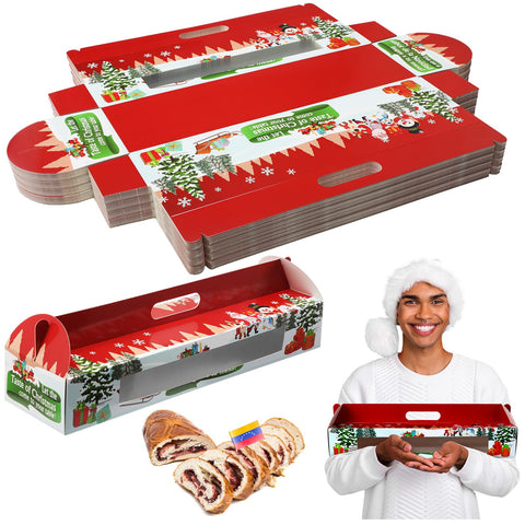 Cholemy Christmas bread box with window displays homemade treats clearly
