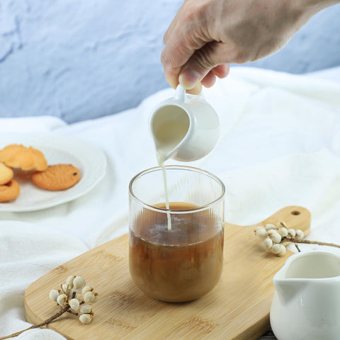 CHOOLD drip-free spout mini creamer in white for tidy coffee service.