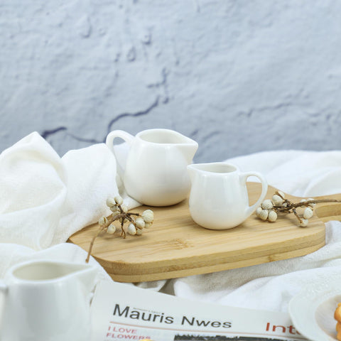 CHOOLD mini creamers on a coffee station ready for milk or syrup.