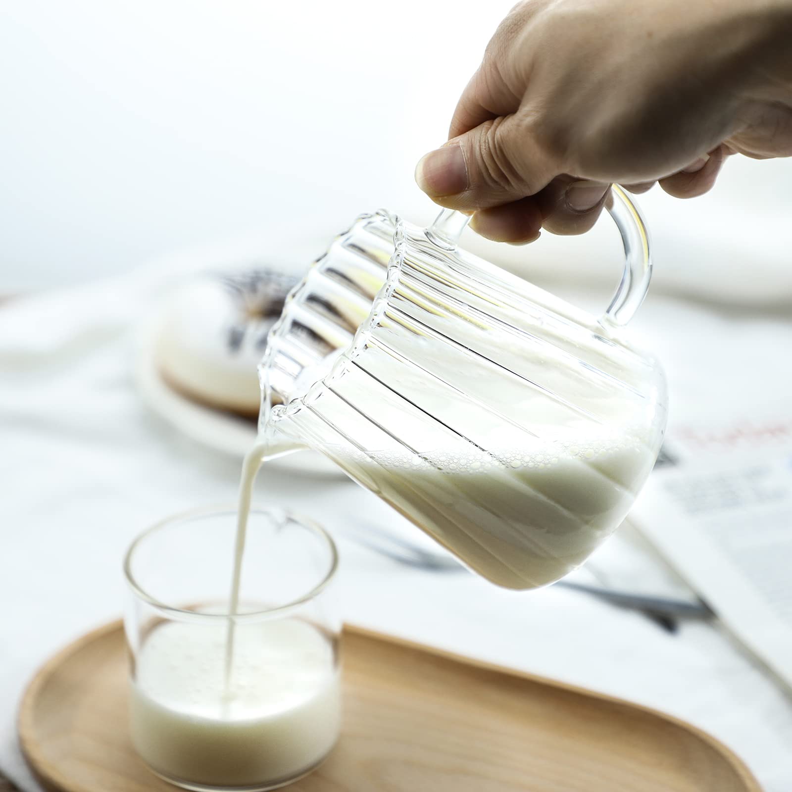CHOOLD 8.5 oz glass serving jug ideal for dairy and sauces