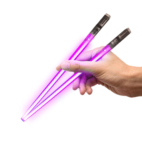 Chop Sabers party-ready dining scene with purple glow