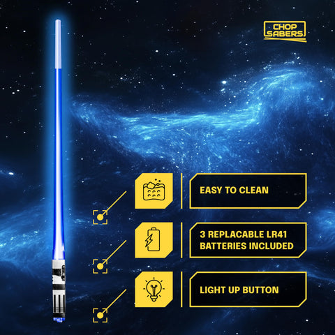 ChopSabers batteries included so you can start glowing right away.