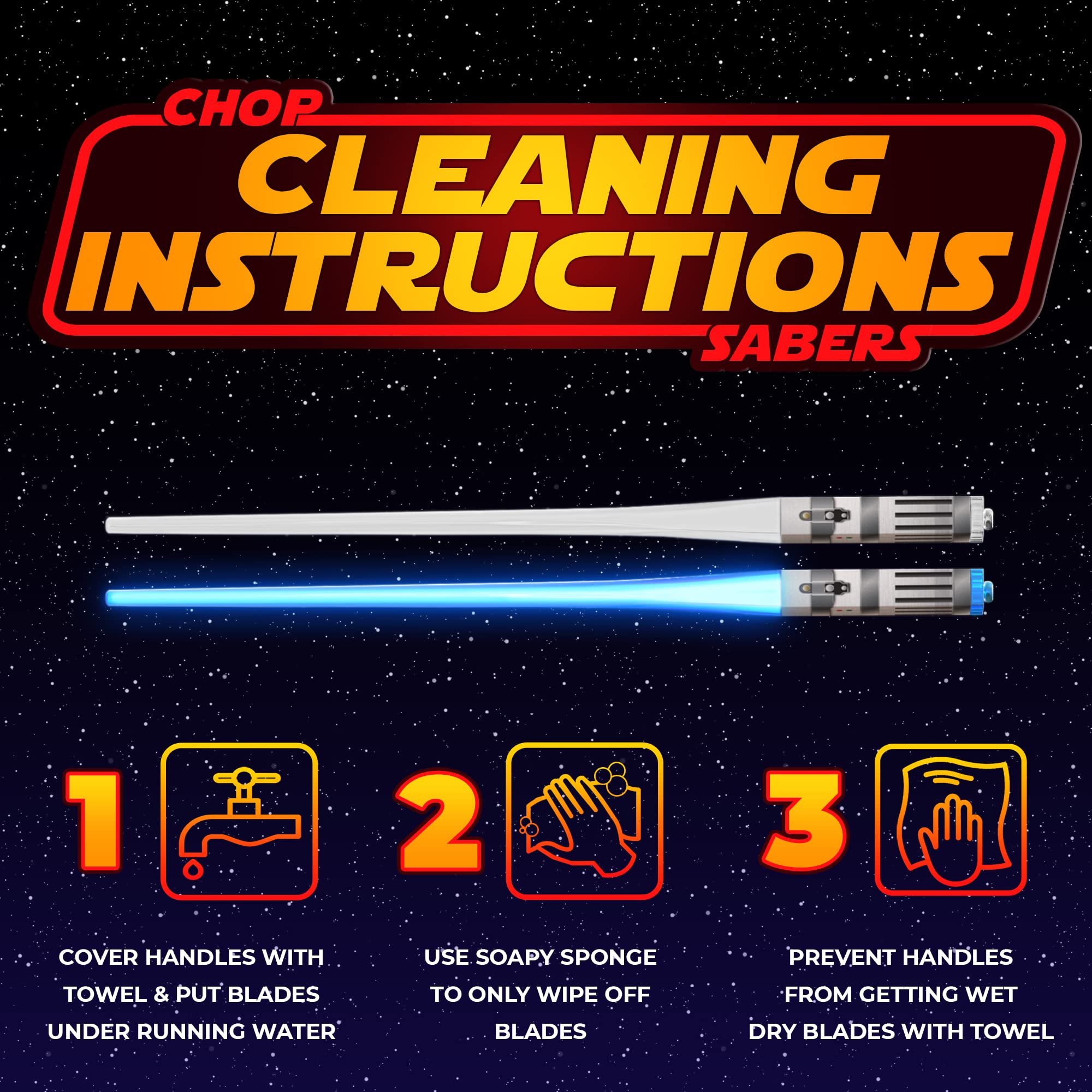 ChopSabers batteries included for immediate use.