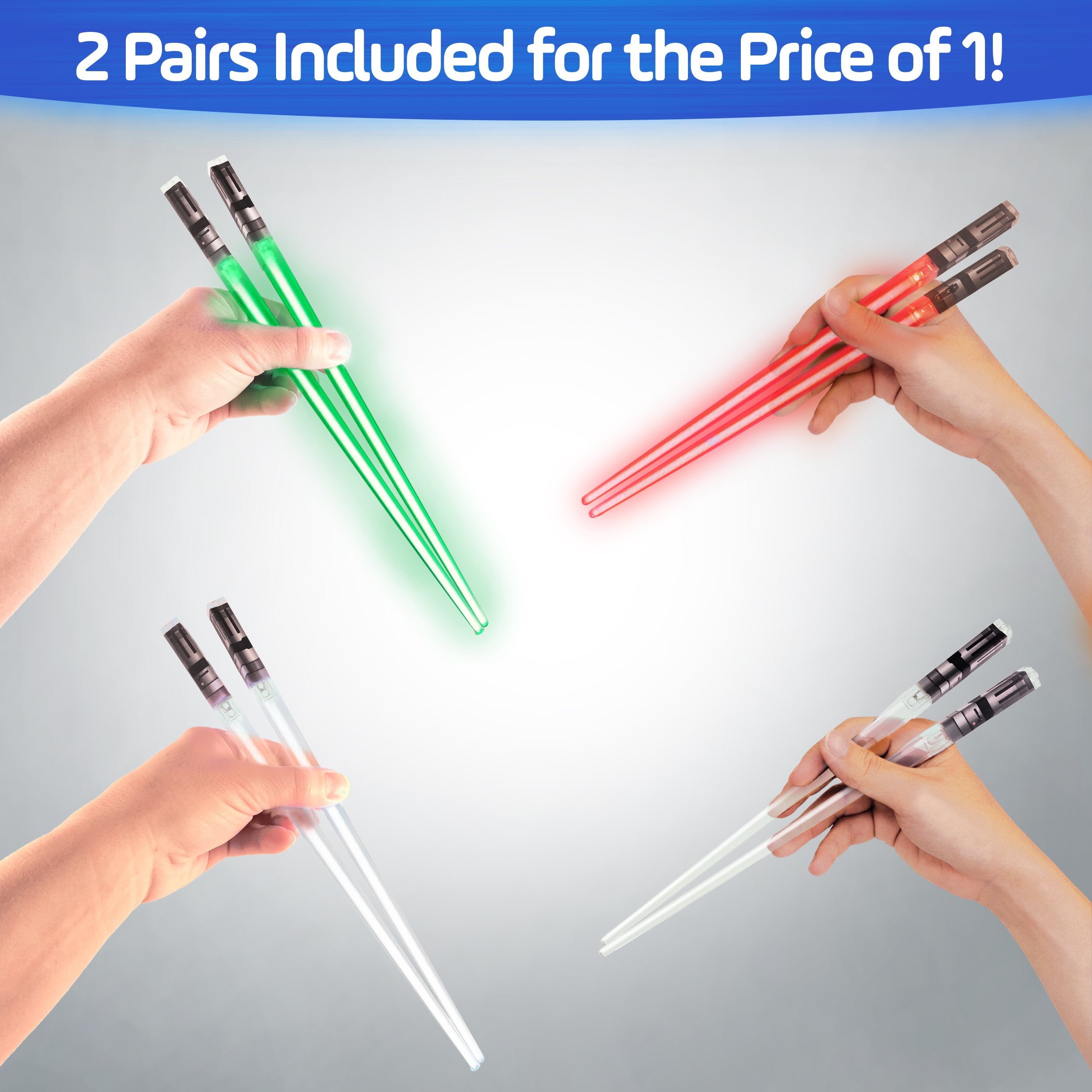 ChopSabers dining table glow enhances casual meals with futuristic ambiance.