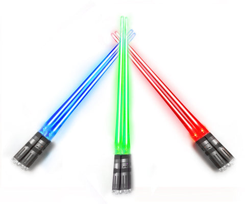 ChopSabers lightsaber chopsticks glow for a dramatic sushi night.