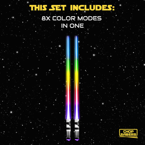 ChopSabers lightsaber chopsticks have an easy on/off button for instant illumination.