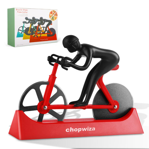 Chopwiza bike pizza cutter wheels provide smooth, precise slices.