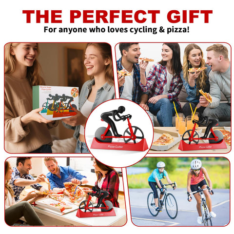 Chopwiza pizza slicer in use speeds up family meals.