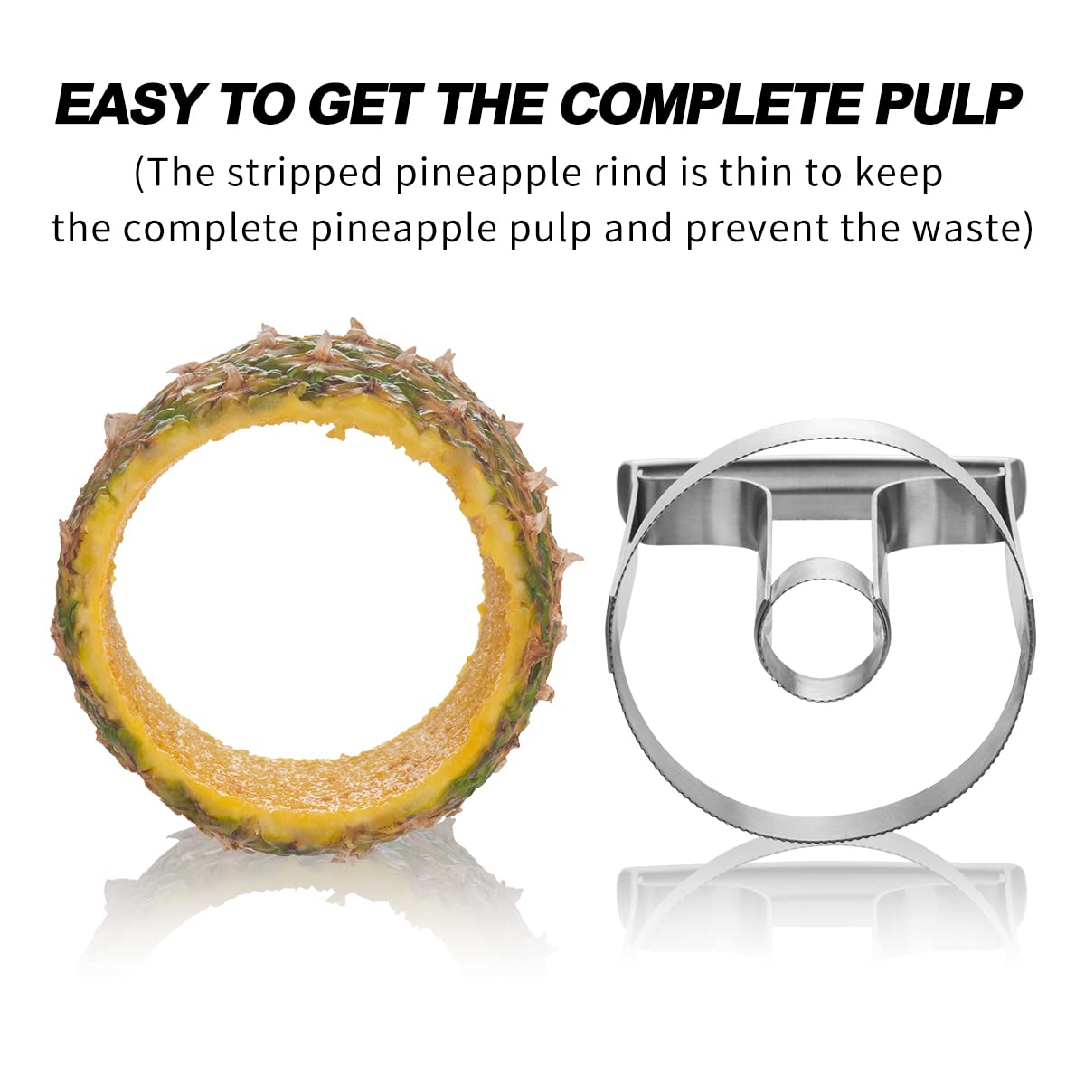 Choxila pineapple peeler easy-clean shows dishwasher-safe cleanup after fruit prep.