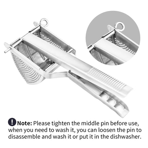 Choxila heavy-duty stainless steel ricer withstands large potatoes