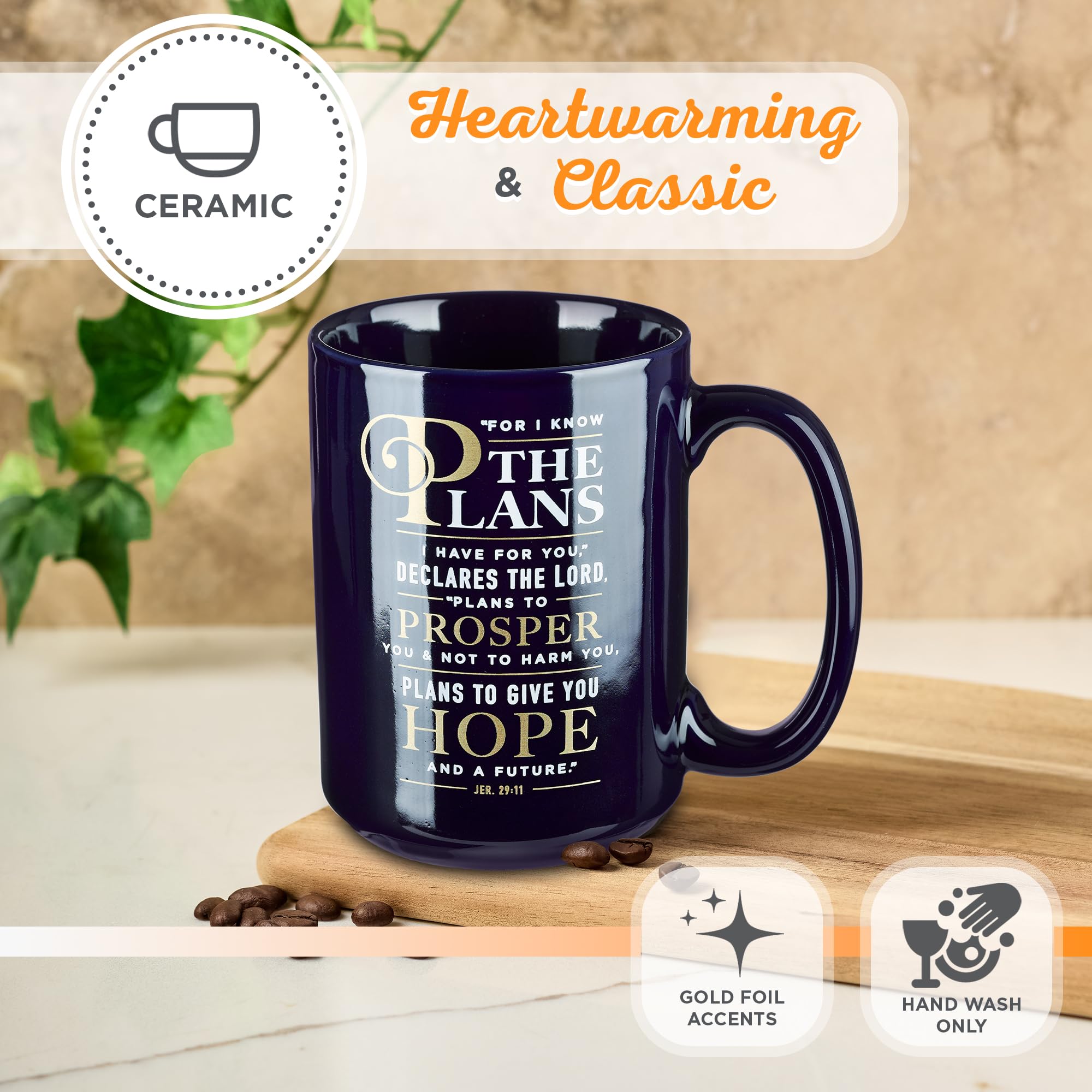 Christian Art Gifts 14-ounce mug in its gift box, ready for gifting.