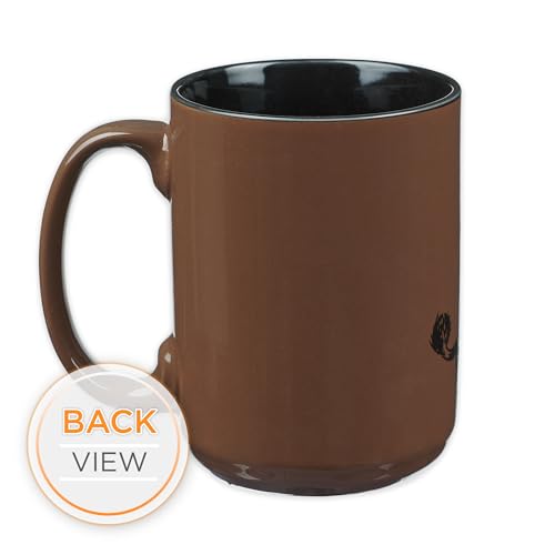 Brown and black glaze mug featuring Exodus 15:2 for reflection
