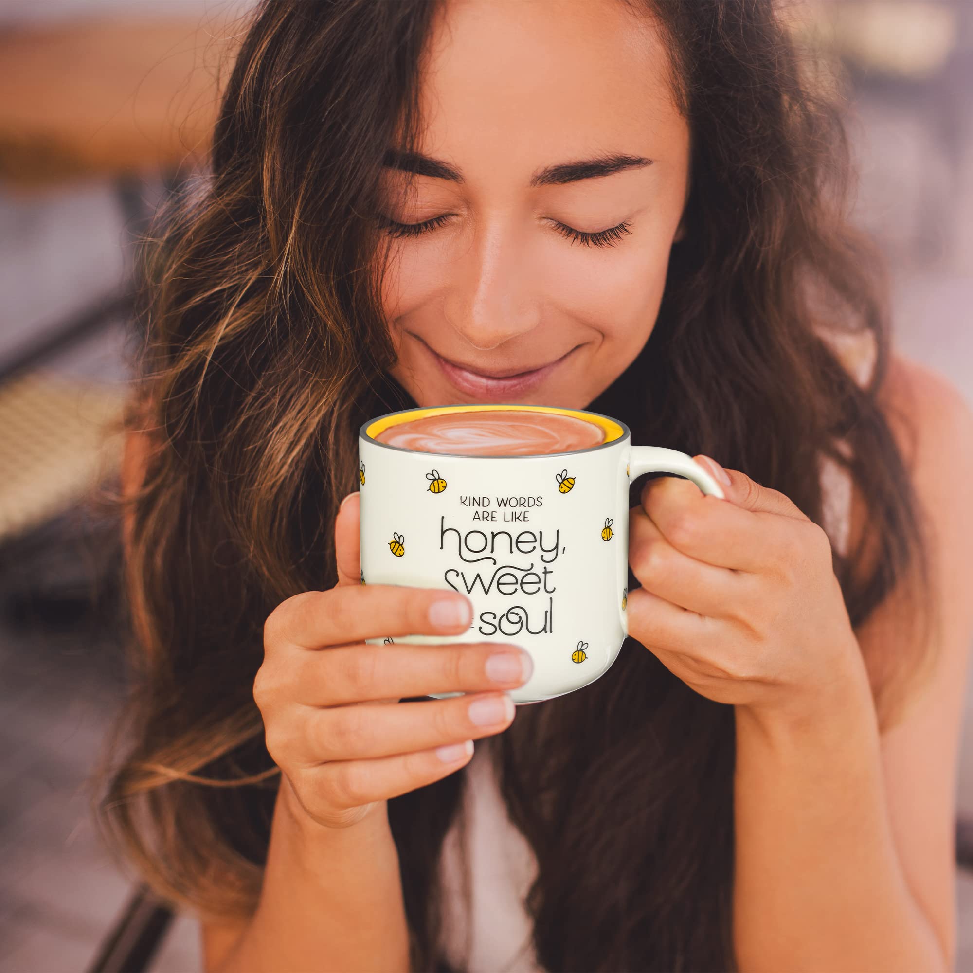 Christian Art Gifts creamy glossy mug close-up shows quality finish