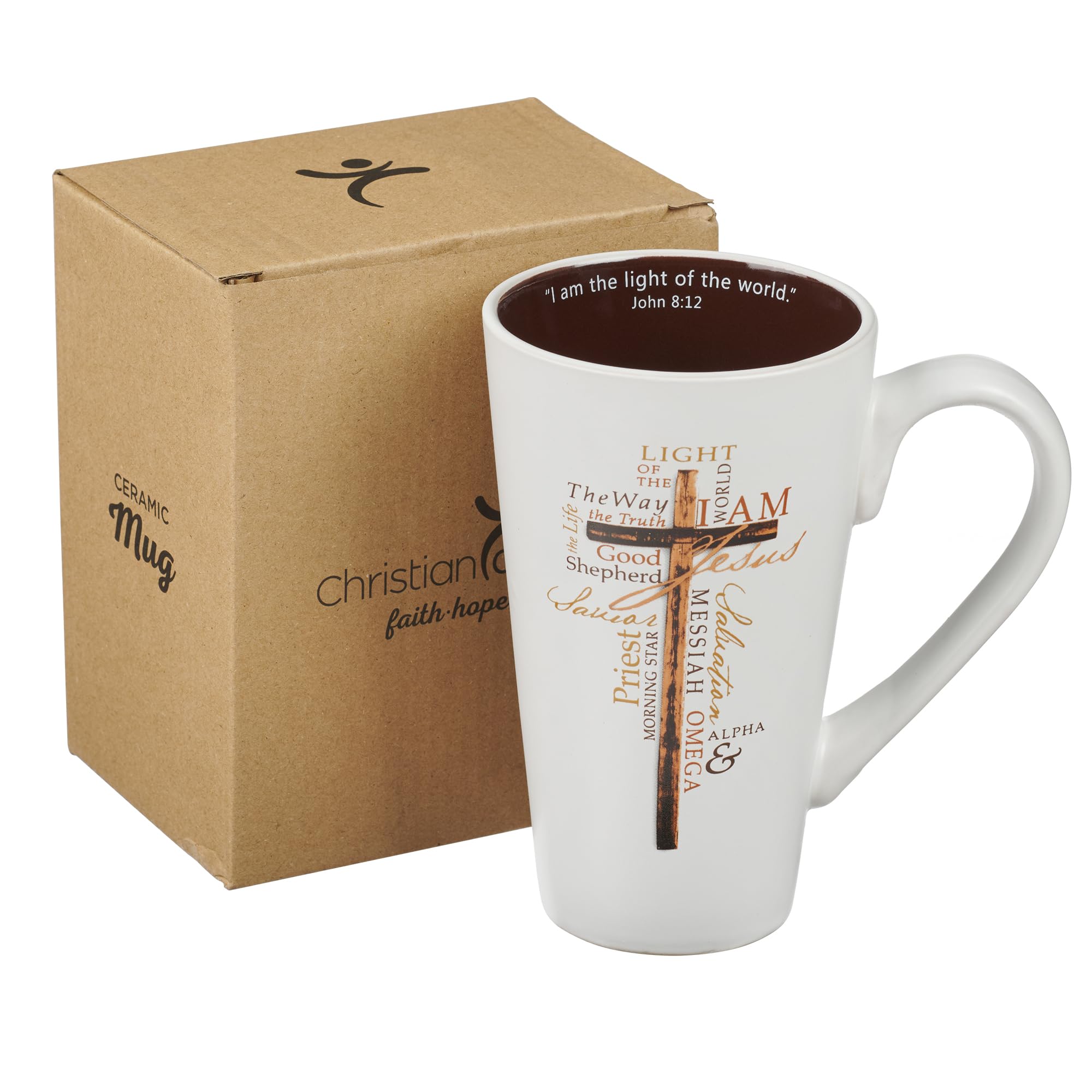 Christian Art Gifts gift box mug, ready for gifting.