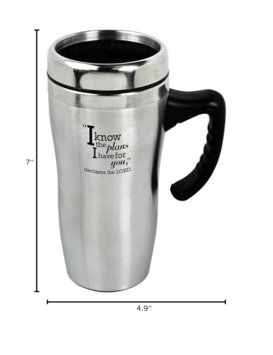Christian Art Gifts Jeremiah 29:11 decal shown on durable mug