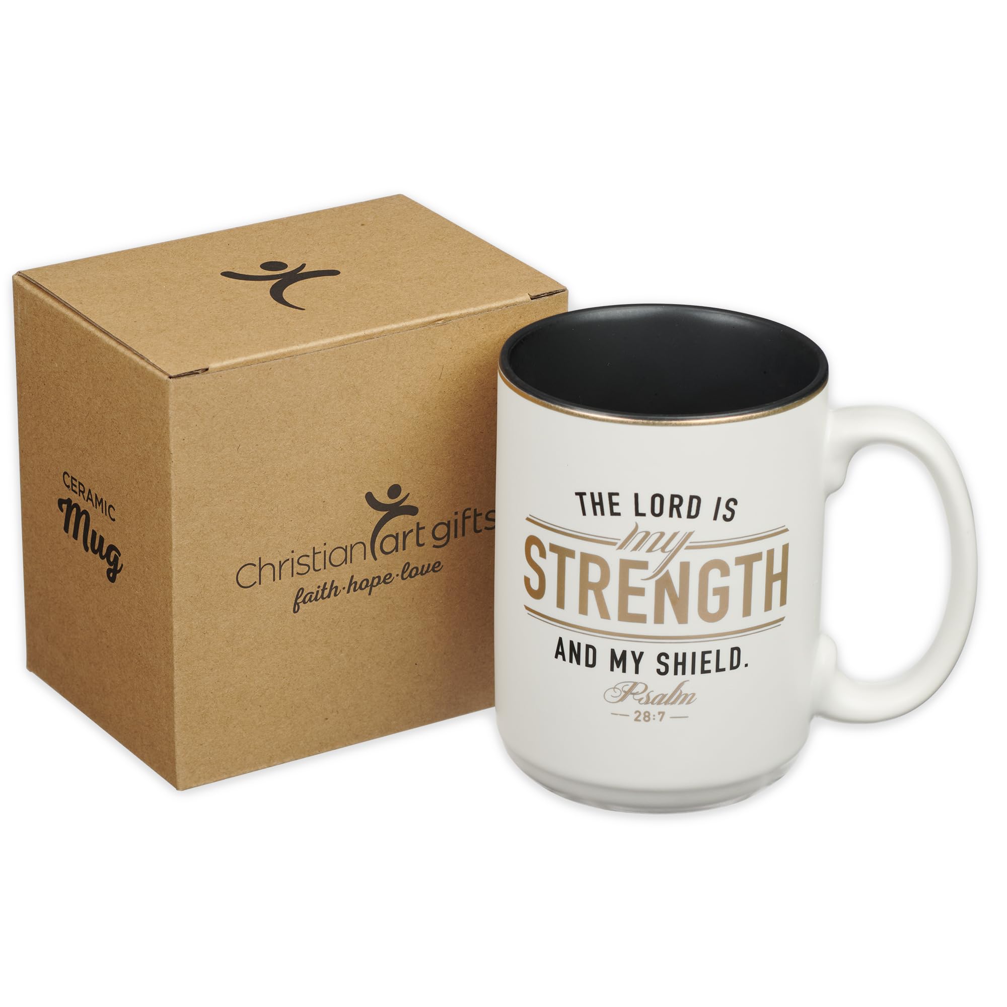 Christian Art Gifts Lord Is My Strength mug gift-box-ready for gifting