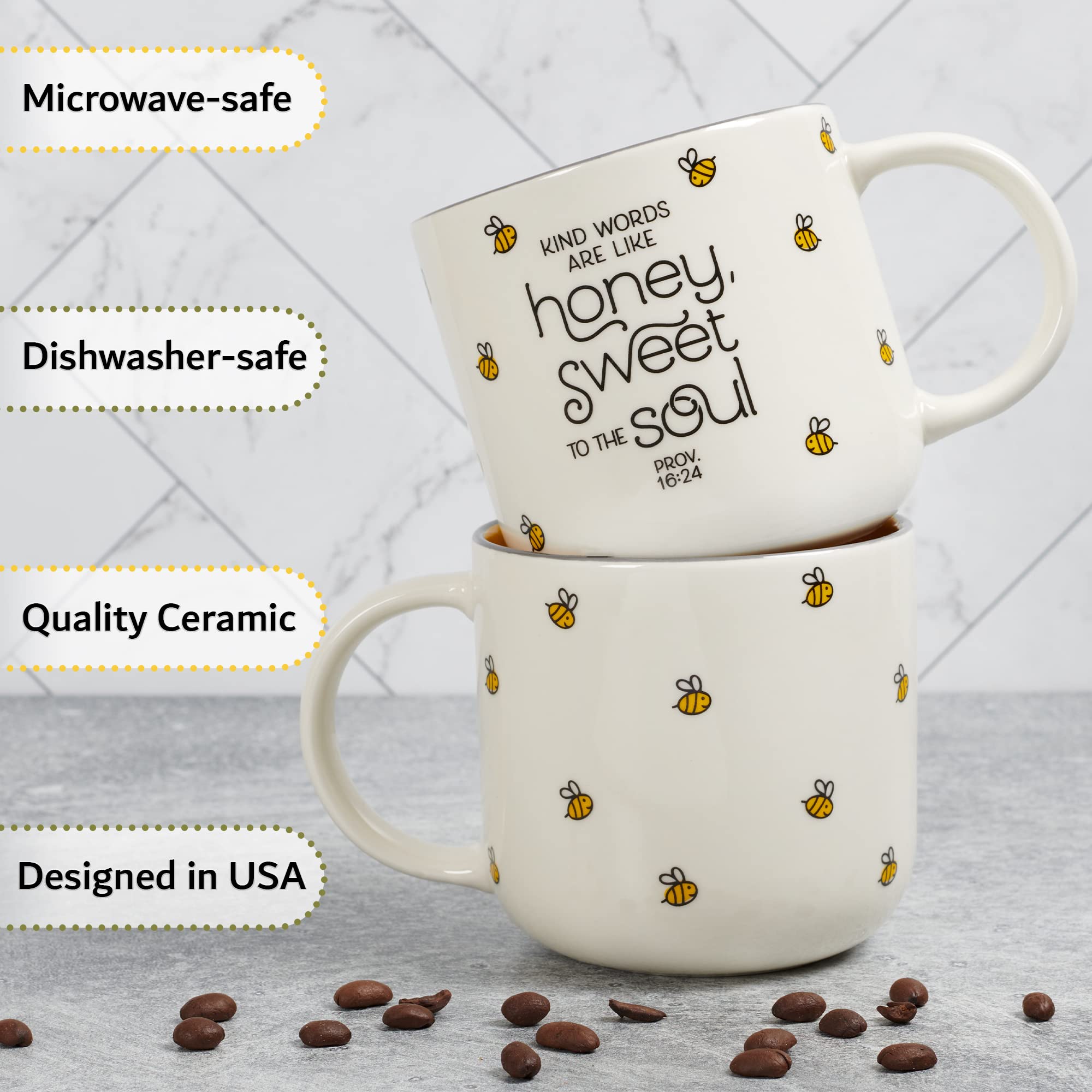 Christian Art Gifts microwave-safe and dishwasher-safe mug for easy care
