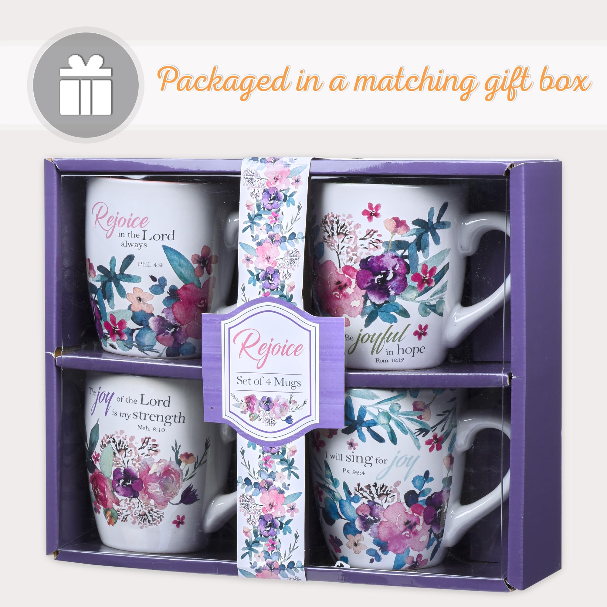 Christian Art Gifts boxed mug set in open-face packaging ready for gifting.