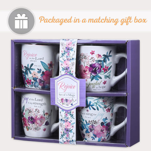 Christian Art Gifts boxed mug set in open-face packaging ready for gifting.