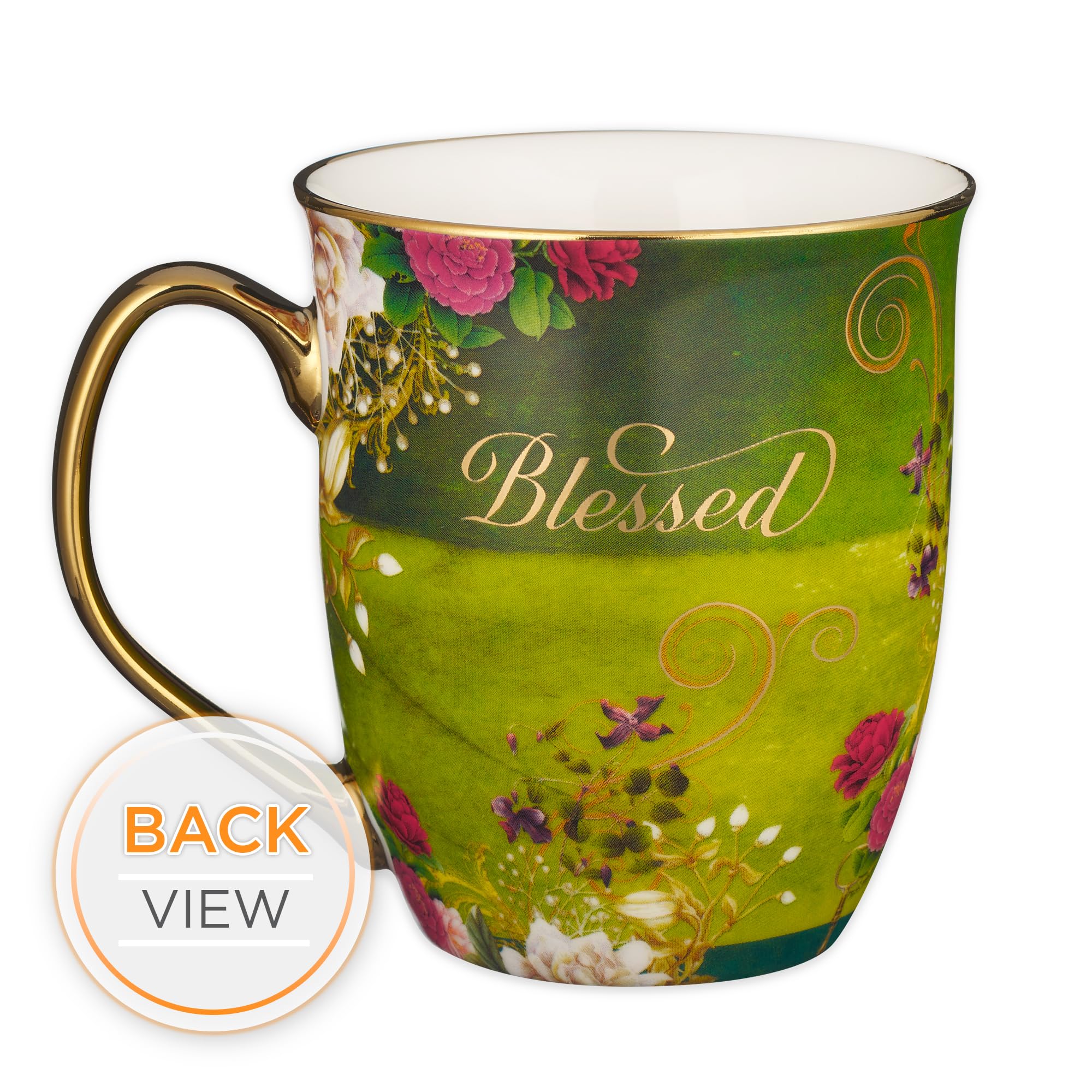 Snow-white interior mug from Christian Art Gifts for bright beverage presentation
