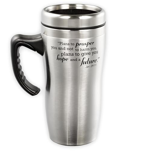 Christian Art Gifts stainless steel insulated mug keeps beverages hot or cold
