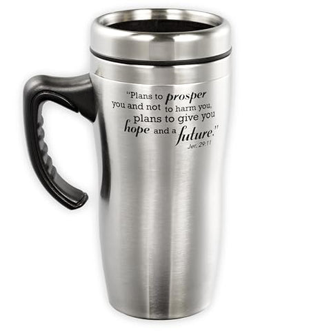 Christian Art Gifts stainless steel insulated mug keeps beverages hot or cold