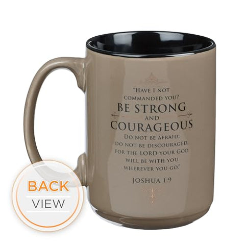 Christian Art Gifts mug glossy black interior and sturdy handle for daily sipping