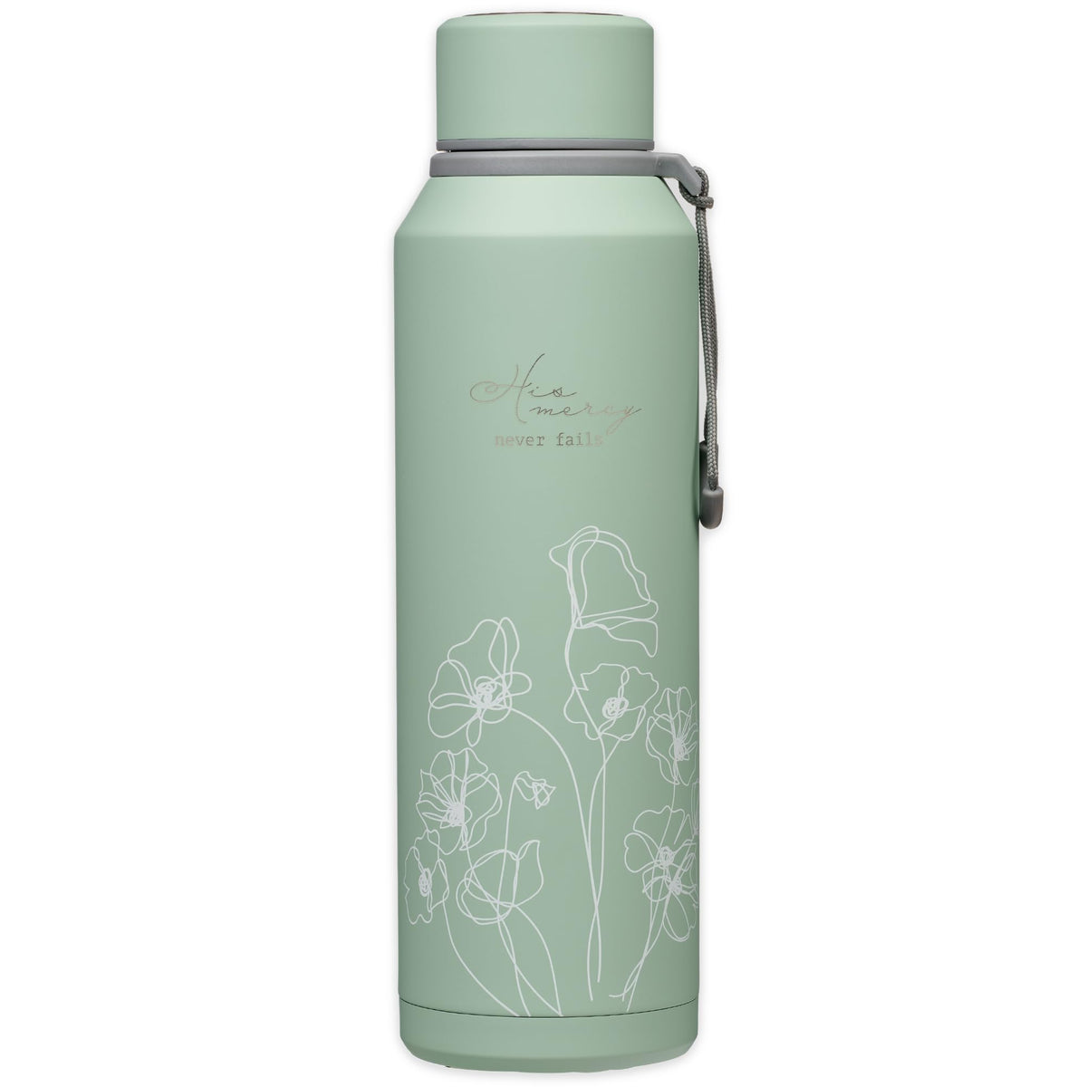 Christian Art Gifts teal floral 24oz bottle for all-day hydration